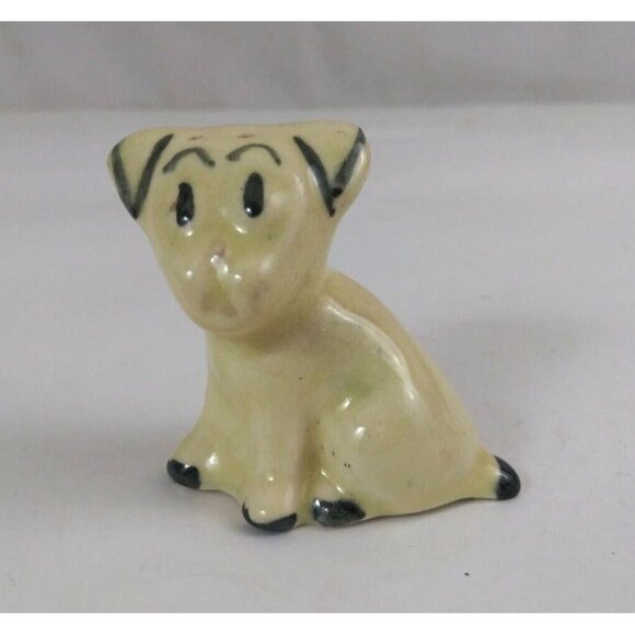 Vintage White Surprised Adorable Puppy Dog 2.25" Salt & Pepper Shakers Japan - Picture 8 of 13